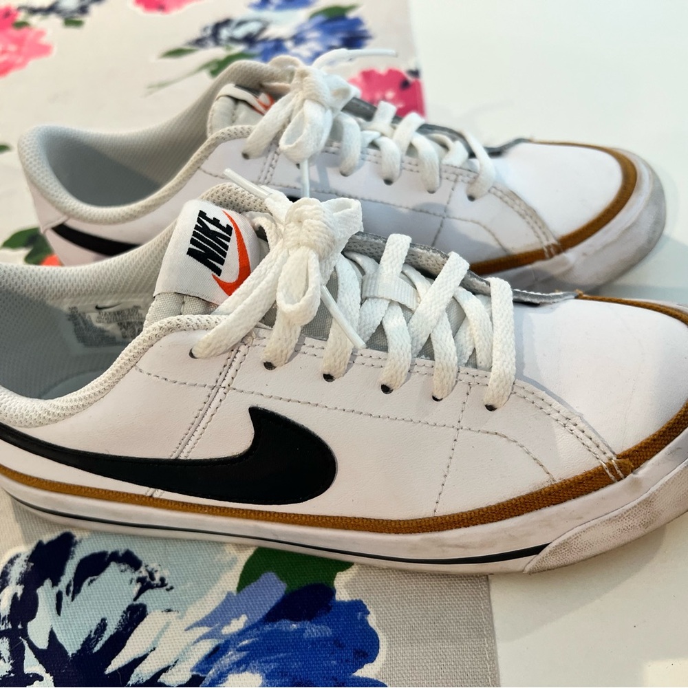 Nike Court Legacy, Black, and Gold Sneakers
